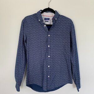 Men's Zara Blue Pattern Button-Down Shirt